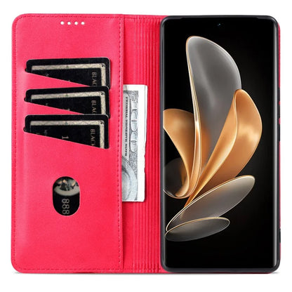 AZNS For Honor Magic6 5G Case Wallet Cowhide Texture PU Leather Phone Cover