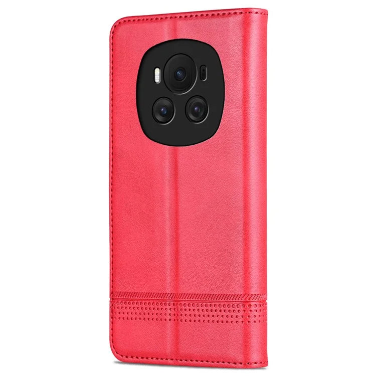 AZNS For Honor Magic6 5G Case Wallet Cowhide Texture PU Leather Phone Cover