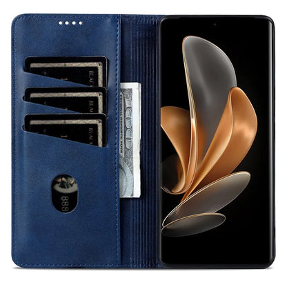 AZNS For Honor Magic6 5G Case Wallet Cowhide Texture PU Leather Phone Cover