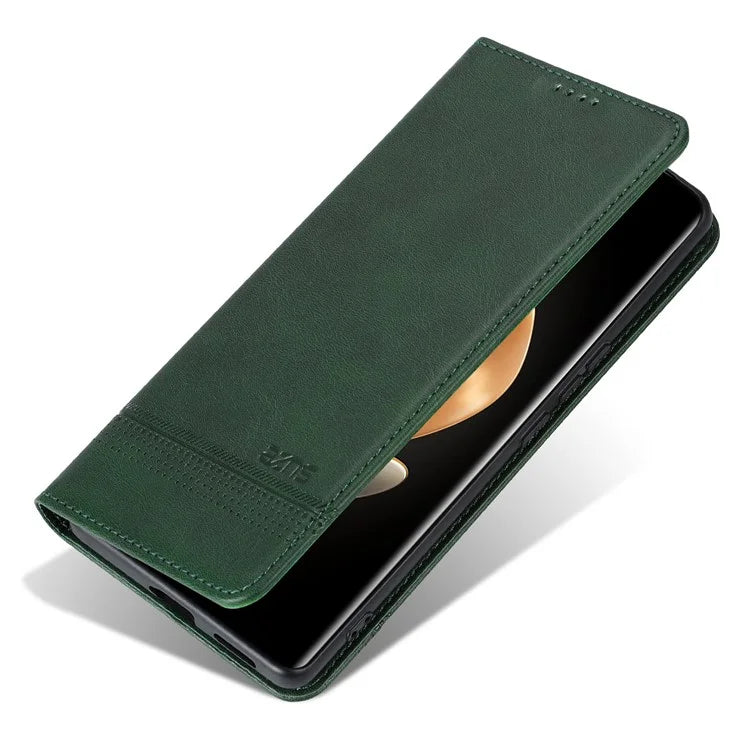 AZNS For Honor Magic6 5G Case Wallet Cowhide Texture PU Leather Phone Cover