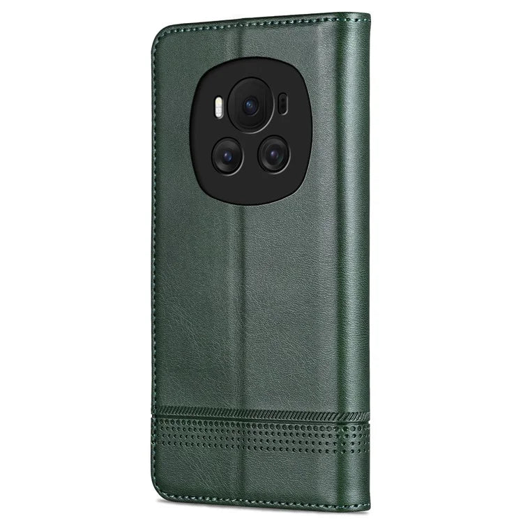 AZNS For Honor Magic6 5G Case Wallet Cowhide Texture PU Leather Phone Cover