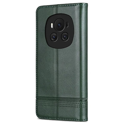AZNS For Honor Magic6 5G Case Wallet Cowhide Texture PU Leather Phone Cover