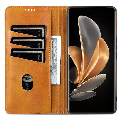 AZNS For Honor Magic6 5G Case Wallet Cowhide Texture PU Leather Phone Cover