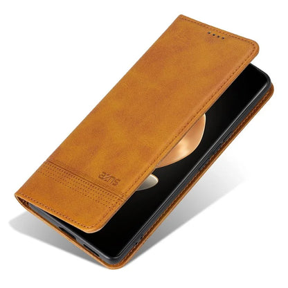 AZNS For Honor Magic6 5G Case Wallet Cowhide Texture PU Leather Phone Cover