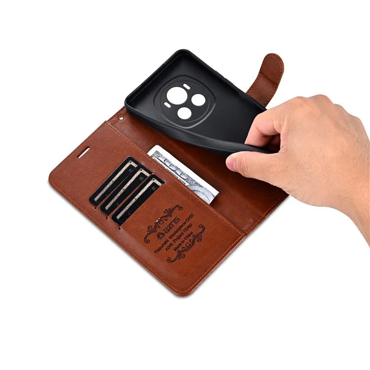 AZNS For Honor Magic6 5G Case Flip Wallet Phone Leather Cover with Folding Stand