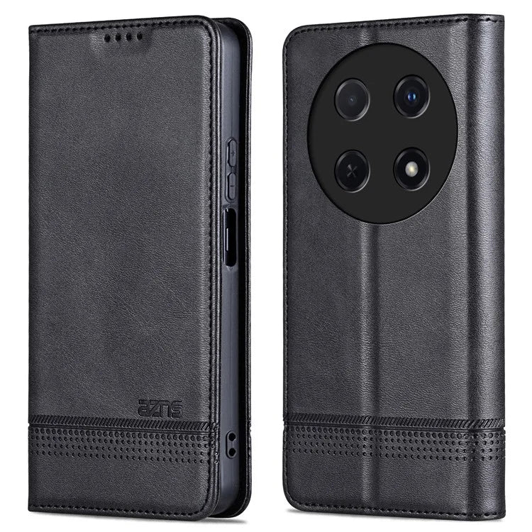 AZNS For Huawei nova 12i 4G / Enjoy 70 Pro Case Leather Cowhide Texture Wallet Phone Cover