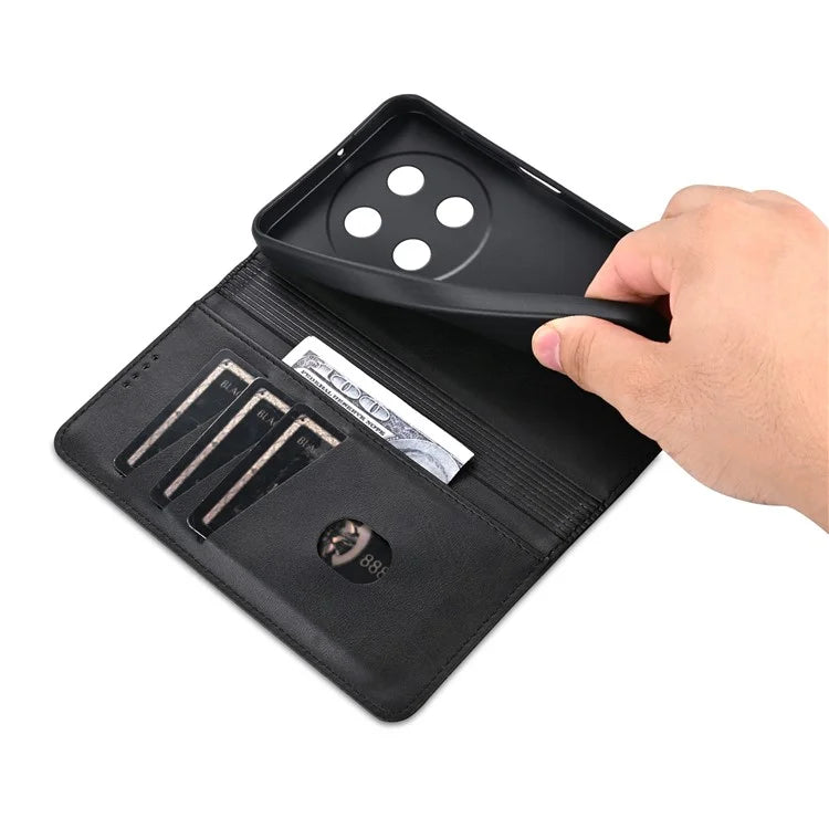 AZNS For Huawei nova 12i 4G / Enjoy 70 Pro Case Leather Cowhide Texture Wallet Phone Cover