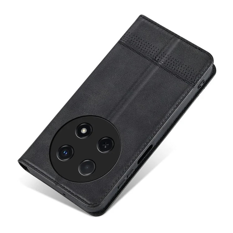 AZNS For Huawei nova 12i 4G / Enjoy 70 Pro Case Leather Cowhide Texture Wallet Phone Cover