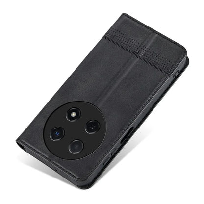 AZNS For Huawei nova 12i 4G / Enjoy 70 Pro Case Leather Cowhide Texture Wallet Phone Cover