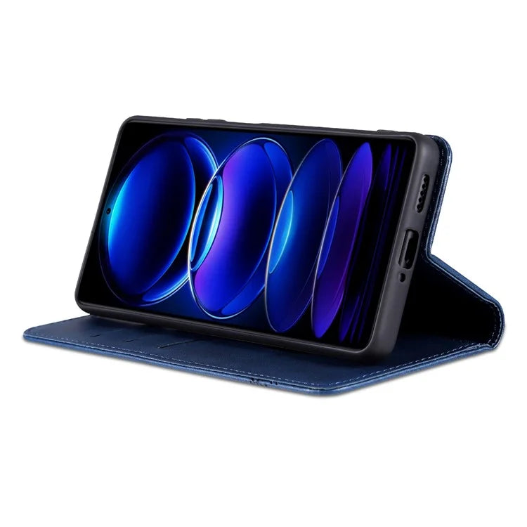 AZNS For Huawei nova 12i 4G / Enjoy 70 Pro Case Leather Cowhide Texture Wallet Phone Cover