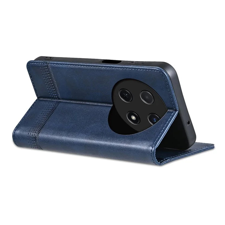 AZNS For Huawei nova 12i 4G / Enjoy 70 Pro Case Leather Cowhide Texture Wallet Phone Cover