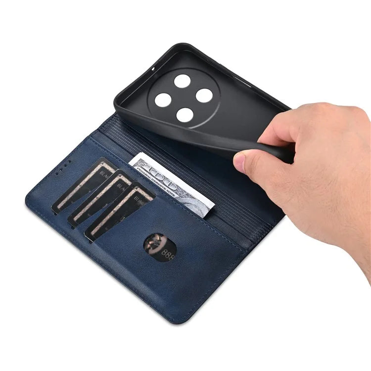 AZNS For Huawei nova 12i 4G / Enjoy 70 Pro Case Leather Cowhide Texture Wallet Phone Cover