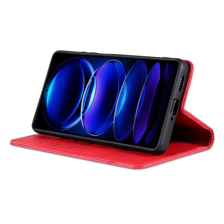 AZNS For Huawei nova 12i 4G / Enjoy 70 Pro Case Leather Cowhide Texture Wallet Phone Cover