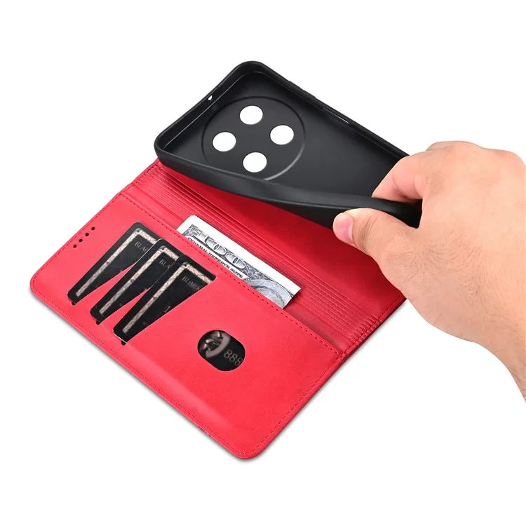 AZNS For Huawei nova 12i 4G / Enjoy 70 Pro Case Leather Cowhide Texture Wallet Phone Cover