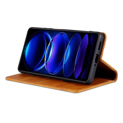 AZNS For Huawei nova 12i 4G / Enjoy 70 Pro Case Leather Cowhide Texture Wallet Phone Cover