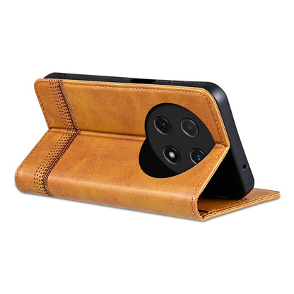 AZNS For Huawei nova 12i 4G / Enjoy 70 Pro Case Leather Cowhide Texture Wallet Phone Cover