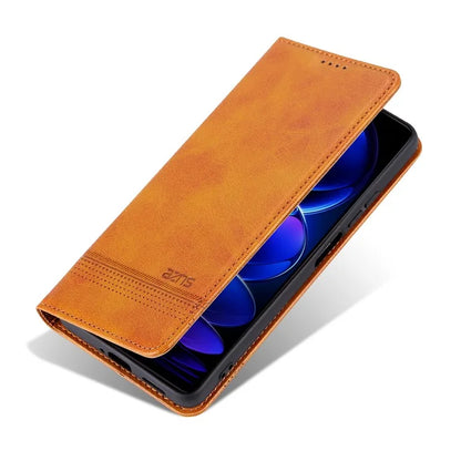 AZNS For Huawei nova 12i 4G / Enjoy 70 Pro Case Leather Cowhide Texture Wallet Phone Cover