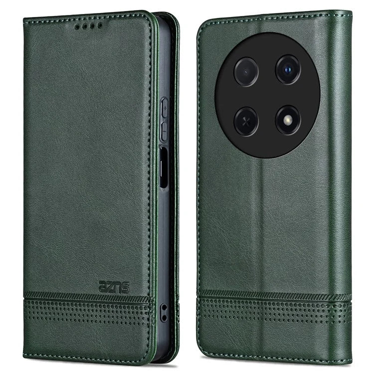 AZNS For Huawei nova 12i 4G / Enjoy 70 Pro Case Leather Cowhide Texture Wallet Phone Cover