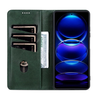 AZNS For Huawei nova 12i 4G / Enjoy 70 Pro Case Leather Cowhide Texture Wallet Phone Cover