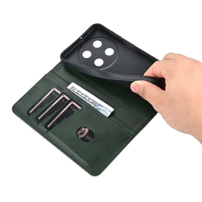 AZNS For Huawei nova 12i 4G / Enjoy 70 Pro Case Leather Cowhide Texture Wallet Phone Cover