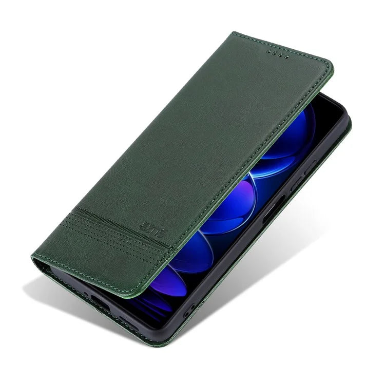 AZNS For Huawei nova 12i 4G / Enjoy 70 Pro Case Leather Cowhide Texture Wallet Phone Cover