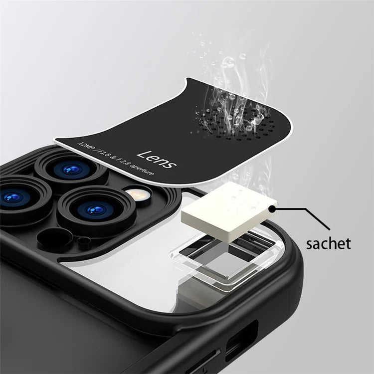 For iPhone 14 Pro Max Case Silicone Drop-proof Phone Cover with Aromatherapy Tablet