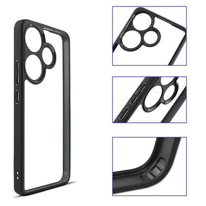 For Xiaomi Redmi Turbo 3 5G / Poco F6 5G Clear Case TPU+PC Protective Phone Cover
