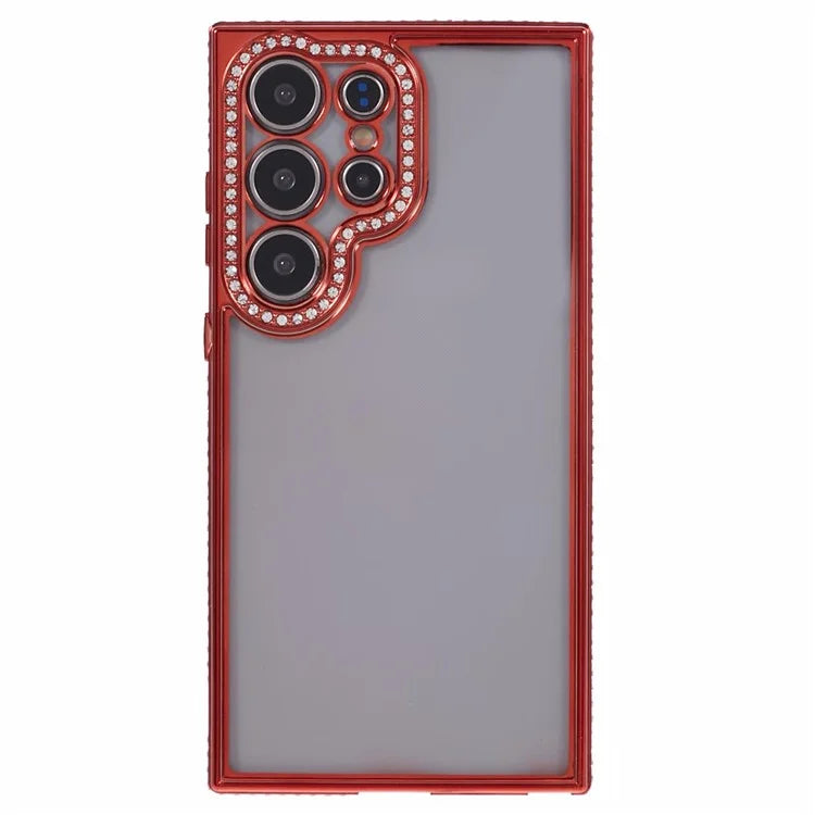 For Samsung Galaxy S22 Ultra 5G Case Bling Rhinestones Soft TPU Phone Cover
