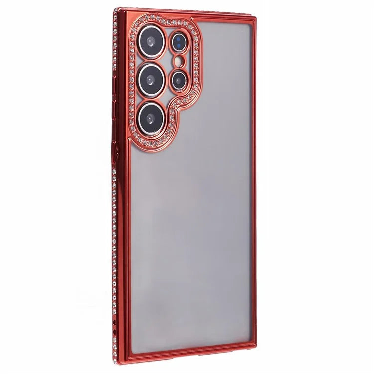 For Samsung Galaxy S22 Ultra 5G Case Bling Rhinestones Soft TPU Phone Cover