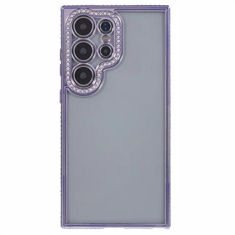 For Samsung Galaxy S22 Ultra 5G Case Bling Rhinestones Soft TPU Phone Cover
