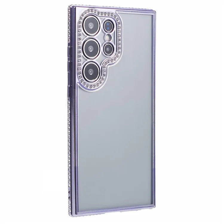 For Samsung Galaxy S22 Ultra 5G Case Bling Rhinestones Soft TPU Phone Cover