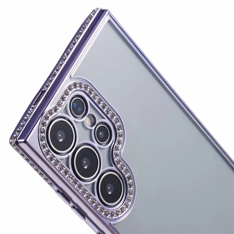 For Samsung Galaxy S22 Ultra 5G Case Bling Rhinestones Soft TPU Phone Cover