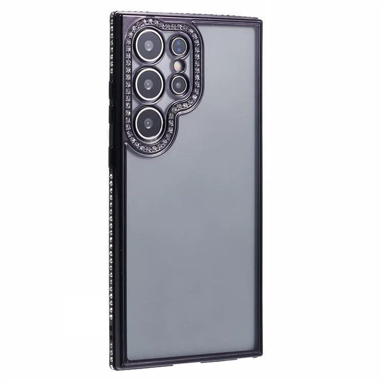 For Samsung Galaxy S22 Ultra 5G Case Bling Rhinestones Soft TPU Phone Cover