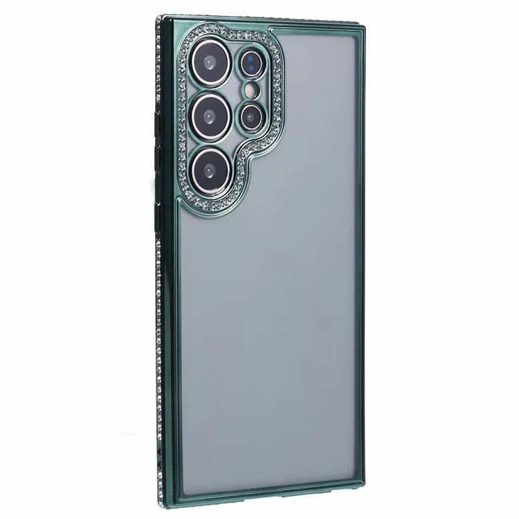 For Samsung Galaxy S22 Ultra 5G Case Bling Rhinestones Soft TPU Phone Cover