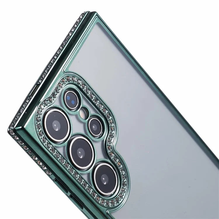 For Samsung Galaxy S22 Ultra 5G Case Bling Rhinestones Soft TPU Phone Cover