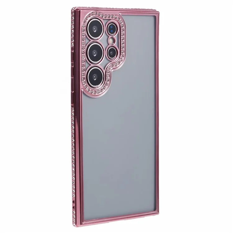 For Samsung Galaxy S22 Ultra 5G Case Bling Rhinestones Soft TPU Phone Cover
