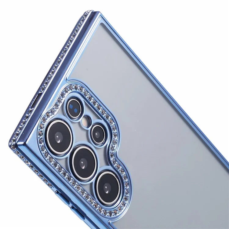 For Samsung Galaxy S22 Ultra 5G Case Bling Rhinestones Soft TPU Phone Cover