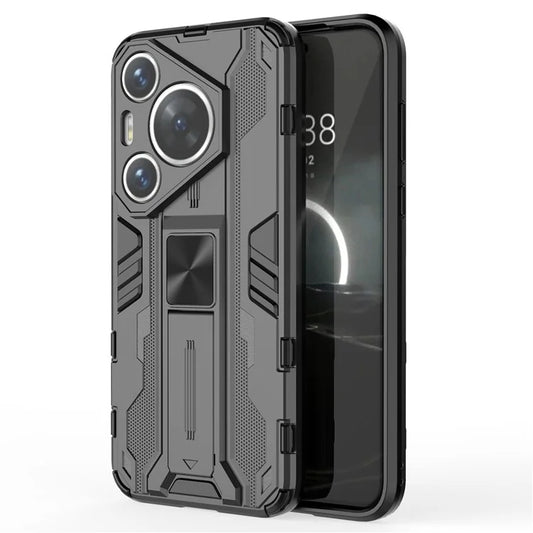 For Huawei Pura 70 Case Foldable Kickstand PC + TPU Hybrid Phone Cover