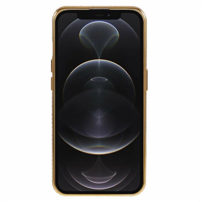For iPhone 12 Pro Max Anti-Scratch Phone Case Rhinestones Decor TPU Phone Cover