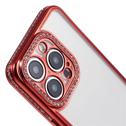 For iPhone 14 Pro TPU Case Rhinestones Decor Drop-proof Cell Phone Cover