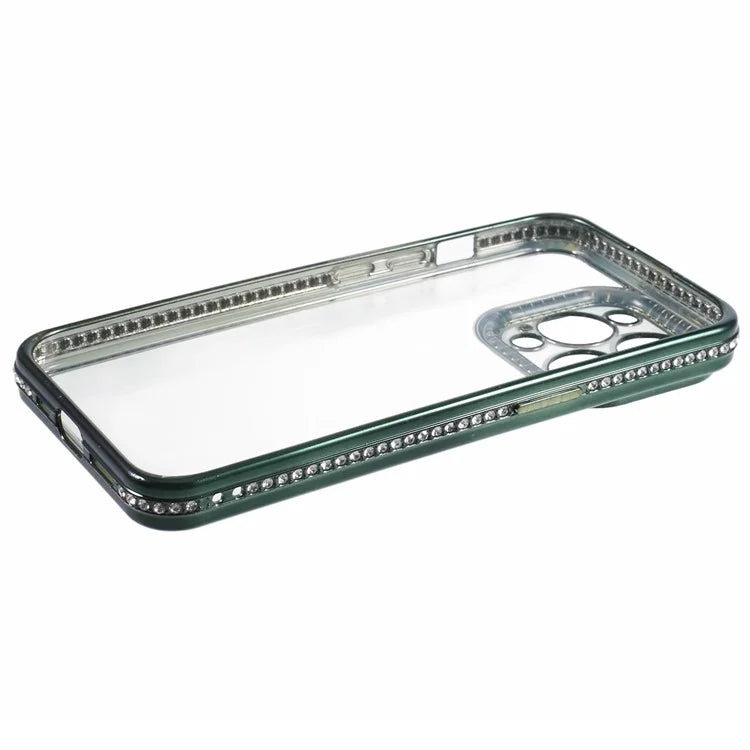 For iPhone 14 Pro TPU Case Rhinestones Decor Drop-proof Cell Phone Cover
