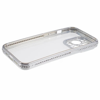 For iPhone 15 Pro Max TPU Case Rhinestones Decor Protective Phone Cover