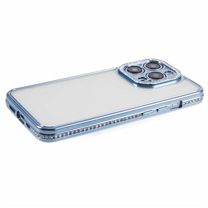 For iPhone 15 Pro Max TPU Case Rhinestones Decor Protective Phone Cover