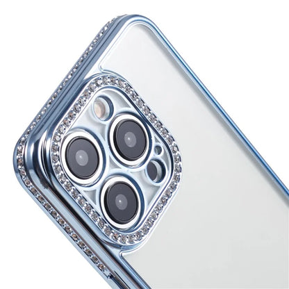 For iPhone 15 Pro Max TPU Case Rhinestones Decor Protective Phone Cover