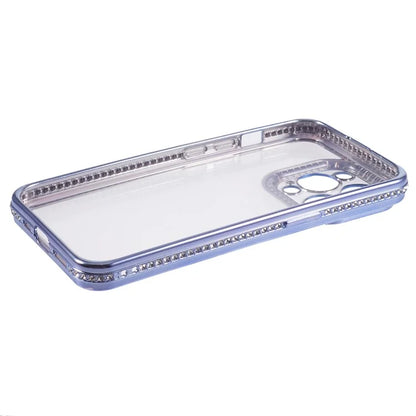 For iPhone 15 Pro Max TPU Case Rhinestones Decor Protective Phone Cover