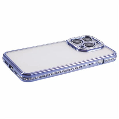 For iPhone 15 Pro Max TPU Case Rhinestones Decor Protective Phone Cover