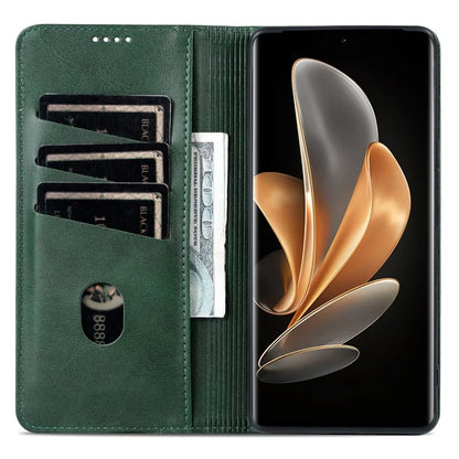 AZNS For Xiaomi 14 Ultra Leather Case Cowhide Texture Stand Wallet Phone Cover