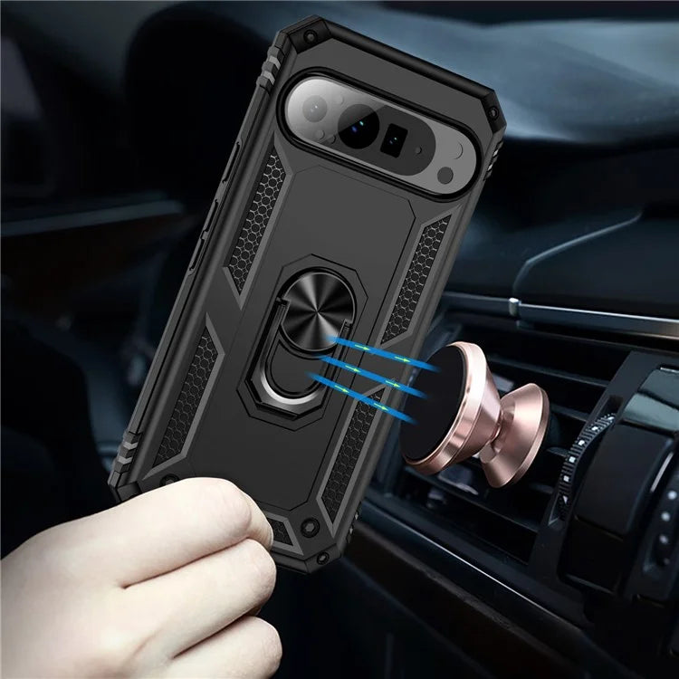 For Google Pixel 9 Pro XL Case Shockproof Kickstand PC+TPU Phone Cover