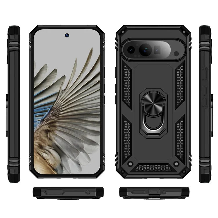 For Google Pixel 9 Pro XL Case Shockproof Kickstand PC+TPU Phone Cover