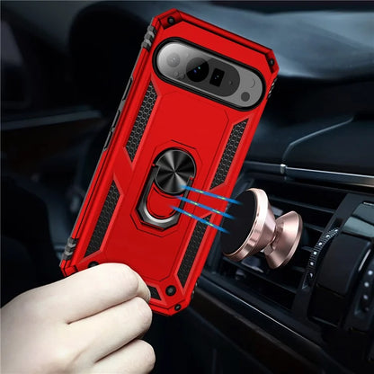 For Google Pixel 9 Pro XL Case Shockproof Kickstand PC+TPU Phone Cover